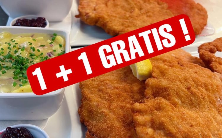  🎉TAG DES SCHNITZELS 🎉 am DI 09.09.2025 von 15:00 bis 20:00 Uhr auf der Alm – 1+1 GRATIS  – EUR 18,90.– Karree Schnitzel oder Hühnerschnitzel mit Pommes oder Erdäpfelsalat – AKTION GÜLTIG NUR IM LOKAL !!!